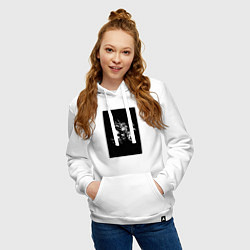 Толстовка-худи хлопковая женская Фильм Пила, цвет: белый — фото 2