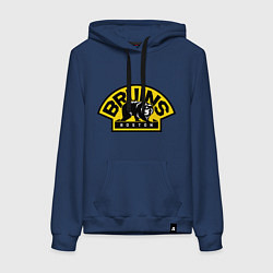 Толстовка-худи хлопковая женская HC Boston Bruins Label, цвет: тёмно-синий
