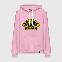 Толстовка-худи хлопковая женская HC Boston Bruins Label, цвет: светло-розовый