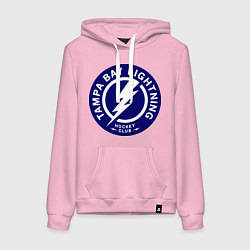 Толстовка-худи хлопковая женская HC Tampa Bay Lightning, цвет: светло-розовый