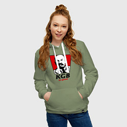 Толстовка-худи хлопковая женская KGB: So Good, цвет: авокадо — фото 2