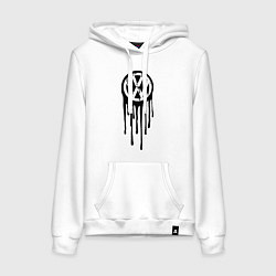 Толстовка-худи хлопковая женская Volkswagen, цвет: белый