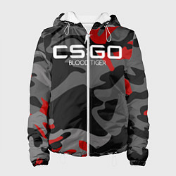 Куртка с капюшоном женская CS:GO Blood Tiger, цвет: 3D-белый