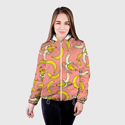 Куртка с капюшоном женская Банан 1, цвет: 3D-белый — фото 2