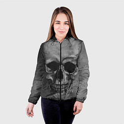 Куртка с капюшоном женская Череп, цвет: 3D-черный — фото 2