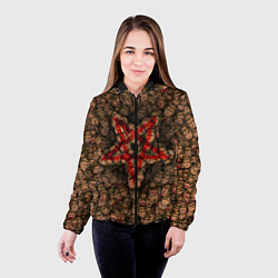 Куртка с капюшоном женская DOOM: Pentagramm, цвет: 3D-черный — фото 2