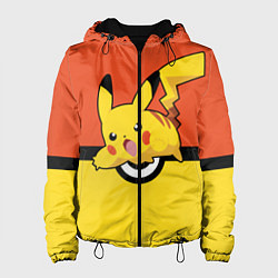 Куртка с капюшоном женская Pikachu, цвет: 3D-черный