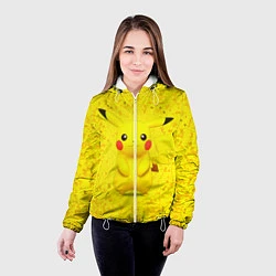 Куртка с капюшоном женская Pikachu, цвет: 3D-белый — фото 2