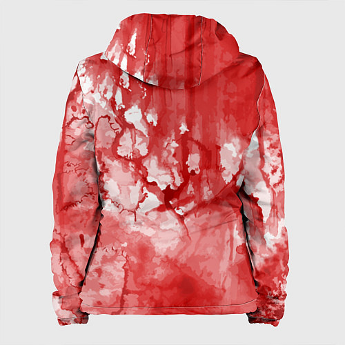 Женская куртка Кровь акварельная на Хеллоуин / 3D-Черный – фото 2