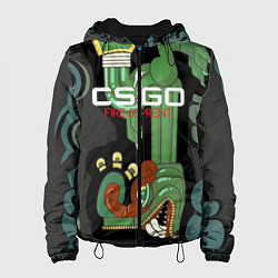 Куртка с капюшоном женская Cs:go - Fire Serpent Огненный змей, цвет: 3D-черный