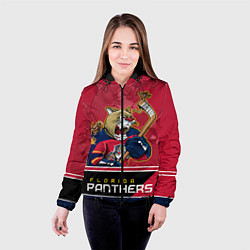 Куртка с капюшоном женская Florida Panthers, цвет: 3D-черный — фото 2