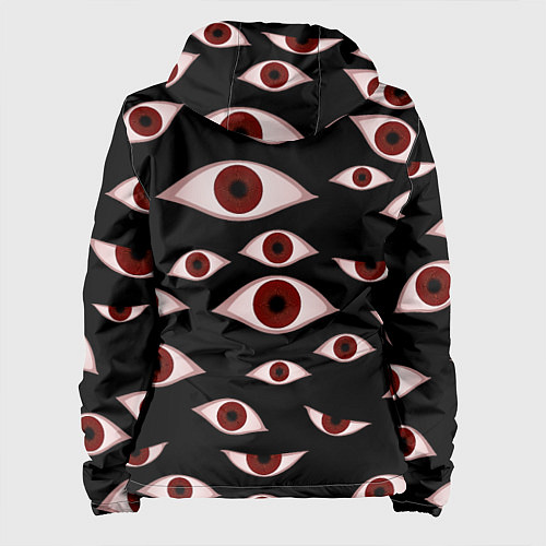 Женская куртка Глаза / 3D-Черный – фото 2