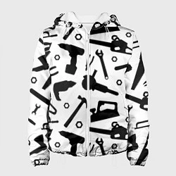 Куртка с капюшоном женская Строитель 7, цвет: 3D-белый