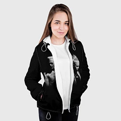Куртка с капюшоном женская Die Antwoord: Black, цвет: 3D-белый — фото 2
