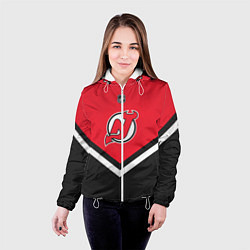 Куртка с капюшоном женская NHL: New Jersey Devils, цвет: 3D-белый — фото 2