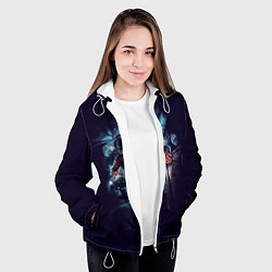 Куртка с капюшоном женская Неизвестная галактика, цвет: 3D-белый — фото 2