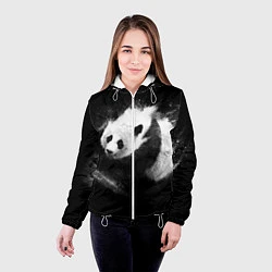 Куртка с капюшоном женская Молочная панда, цвет: 3D-белый — фото 2