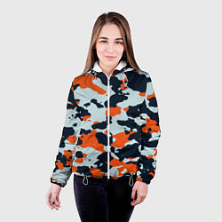 Куртка с капюшоном женская CS:GO Asiimov Camouflage, цвет: 3D-белый — фото 2