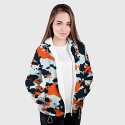 Куртка с капюшоном женская CS:GO Asiimov Camouflage, цвет: 3D-белый — фото 2
