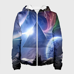 Куртка с капюшоном женская Pink Floyd: Space, цвет: 3D-белый