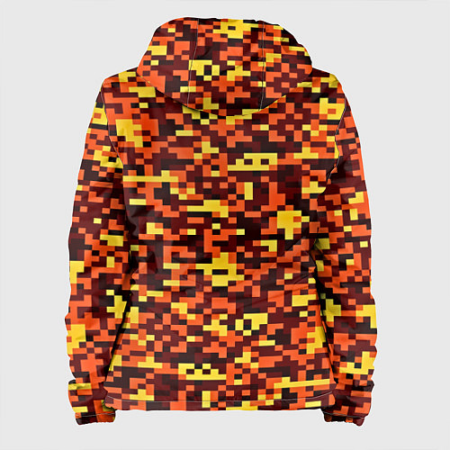 Женская куртка Камуфляж пиксельный: оранжевый/желтый / 3D-Белый – фото 2