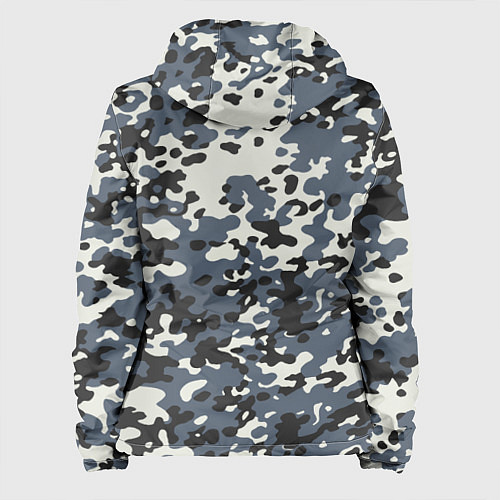 Женская куртка Камуфляж зимний: синий/черный / 3D-Белый – фото 2