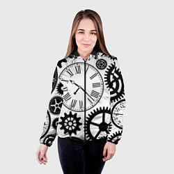 Куртка с капюшоном женская Время не ждет, цвет: 3D-черный — фото 2