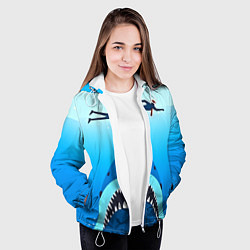 Куртка с капюшоном женская Хищник на дайверов, цвет: 3D-белый — фото 2