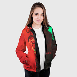 Куртка с капюшоном женская Dolphin Pain, цвет: 3D-черный — фото 2