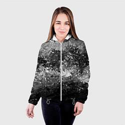 Куртка с капюшоном женская Чёрно белый цвет, цвет: 3D-белый — фото 2