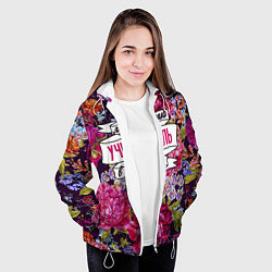 Куртка с капюшоном женская Лучший учитель в Мире, цвет: 3D-белый — фото 2