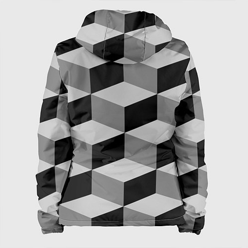 Женская куртка Серые грани / 3D-Белый – фото 2