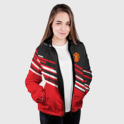 Куртка с капюшоном женская Man UTD FC: Sport Line 2018, цвет: 3D-черный — фото 2