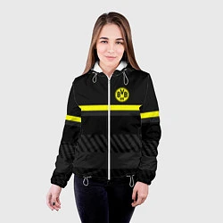 Куртка с капюшоном женская FC Borussia 2018 Original #3, цвет: 3D-белый — фото 2