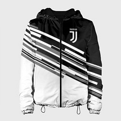 Куртка с капюшоном женская FC Juventus: B&W Line, цвет: 3D-черный