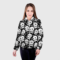 Куртка с капюшоном женская Дикие черепа, цвет: 3D-белый — фото 2