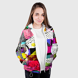 Куртка с капюшоном женская Pop ART COLOR COLLECTION, цвет: 3D-белый — фото 2