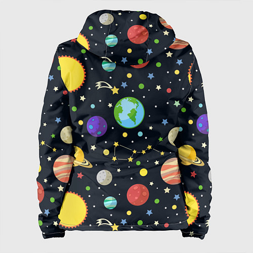 Женская куртка Солнечная система / 3D-Белый – фото 2