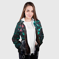 Куртка с капюшоном женская Dua Lipa: Floral, цвет: 3D-белый — фото 2