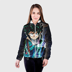 Куртка с капюшоном женская My Hero Academia синий свет, цвет: 3D-белый — фото 2