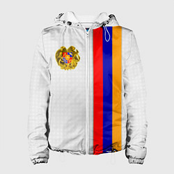 Куртка с капюшоном женская I Love Armenia, цвет: 3D-белый