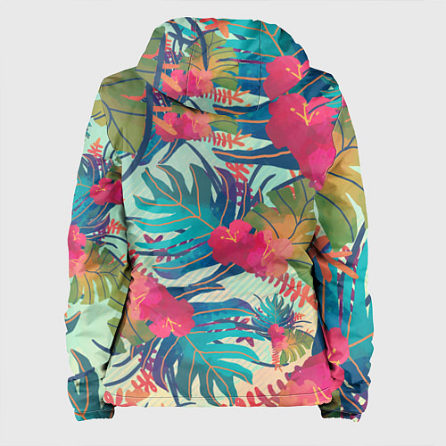 Женская куртка Тропический мотив / 3D-Белый – фото 2