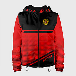 Куртка с капюшоном женская Russia: Red Sport, цвет: 3D-черный