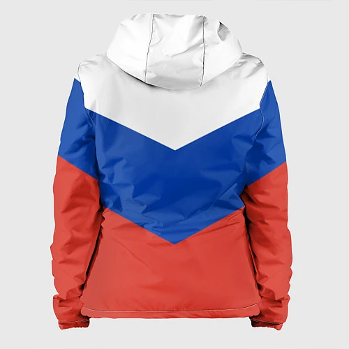 Женская куртка Российский триколор / 3D-Белый – фото 2