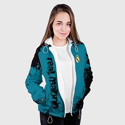 Куртка с капюшоном женская Real madrid - grange style, цвет: 3D-белый — фото 2