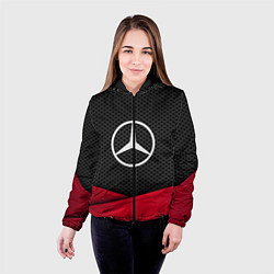 Куртка с капюшоном женская Mercedes Benz: Grey Carbon, цвет: 3D-черный — фото 2