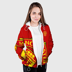Куртка с капюшоном женская FC Man United: Red Exclusive, цвет: 3D-белый — фото 2