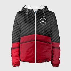Куртка с капюшоном женская Mercedes Benz: Red Carbon, цвет: 3D-белый