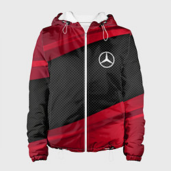 Куртка с капюшоном женская Mercedes Benz: Red Sport, цвет: 3D-белый
