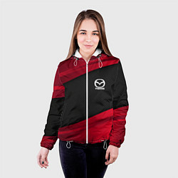 Куртка с капюшоном женская Mazda: Red Sport, цвет: 3D-белый — фото 2